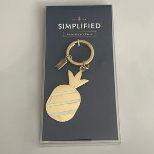 **FINAL PRICE** Simplified by Emily Ley Gold Pineapple 🍍 Keychain